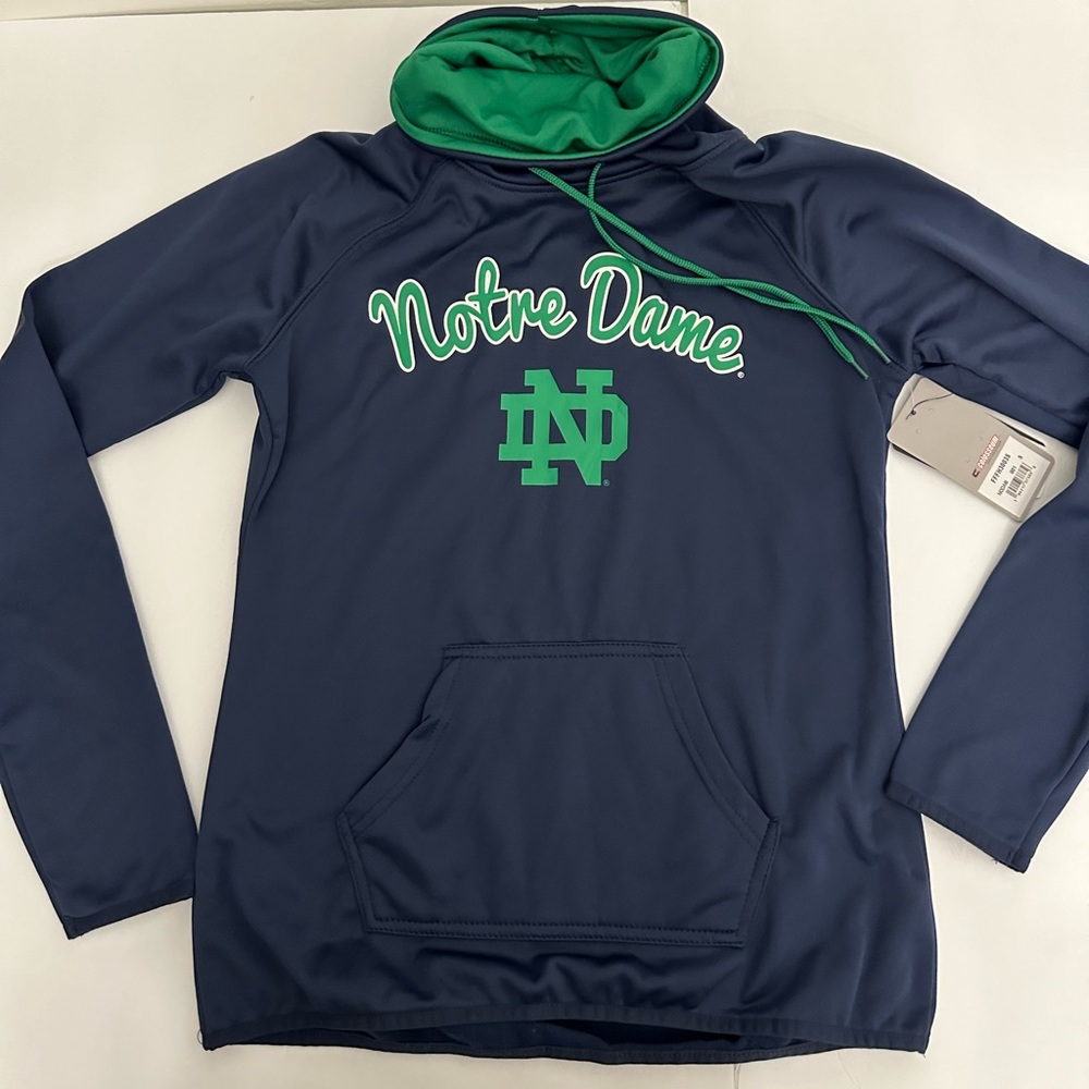 NEW Notre Dame cowneck sweater with front pounch size Small